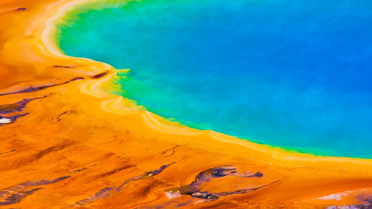 Colorful abstract landscape representing the environment
